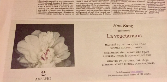 La Lettura, Corriere della Sera, 23 ottobre 2016